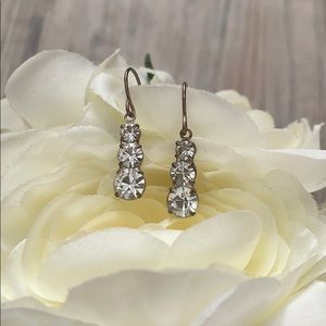 hanging crystal sparkle earrings